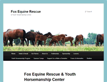 Tablet Screenshot of foxequinerescue.org